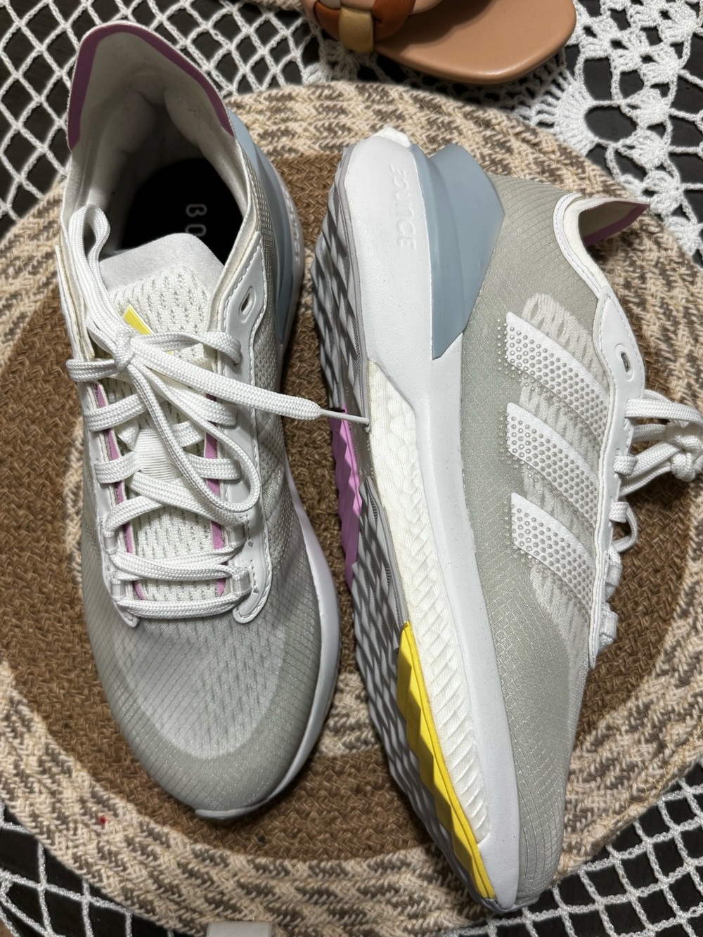 Adidas Women's Cloudfoam Neutral Gray Running Sneakers